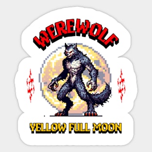 scary horror werewolf pixel art Sticker